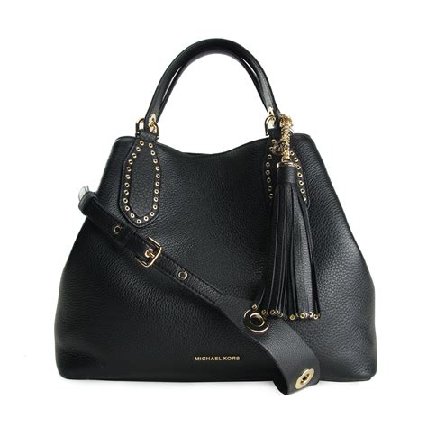 michael michael kors brooklyn large leather tote|mk brooklyn large leather satchel.